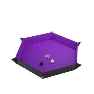 Magnetic Dice Tray: Hexagonal: Black / Purple