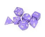 Opaque: Chessex Purple/White Polyhedral 7-Dice Set