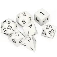 Opaque: Chessex White/Black Polyhedral 7-Dice Set