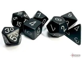 Opaque: Chessex Black/White Polyhedral 7-Dice Set