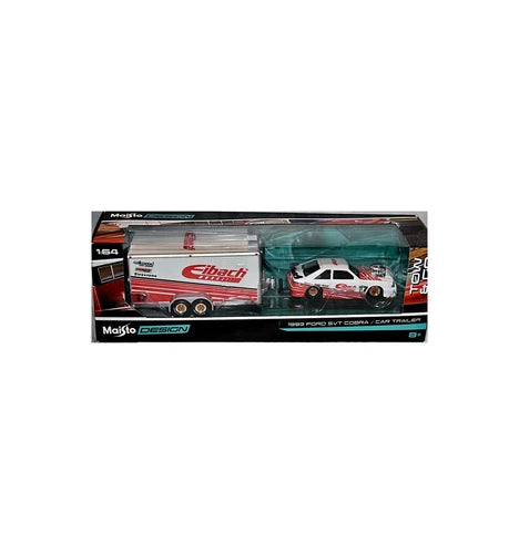 Maisto - Tow & Go - 1993 Ford Mustang SVT Cobra and Eibach Race Trailer