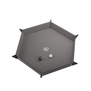 Magnetic Dice Tray: Hexagonal: Black / Gray