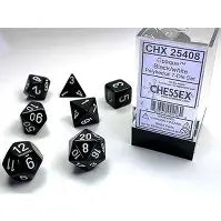 Opaque: Chessex Black/White Polyhedral 7-Dice Set