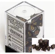 Opaque: Chessex Black/Gold Polyhedral 7-Dice Set