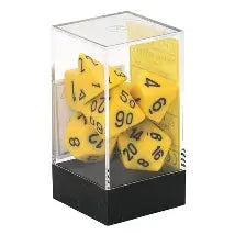 Opaque: Chessex Yellow/Black 7Pc Polyhedral Dice Set