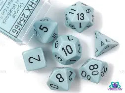 Opaque: Chessex Pastel Blue/Black Polyhedral 7-Dice Set