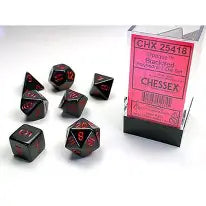 Opaque: Chessex Black/Red Polyhedral 7-Dice Set
