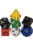 Nastalgia Opaque GM & Beginner Player Polyhedral 7 Die Set