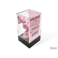 Opaque: Chessex Pastel Pink/Black Polyhedral 7-Dice Set