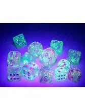 Nebula® 16mm d6 Wisteria/white Luminary™ Dice Block™ (12 dice)