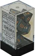 Opaque: Chessex Dark Grey/Copper Polyhedral 7-Dice Set